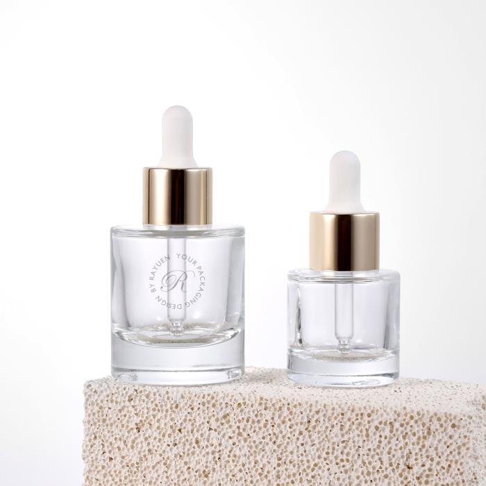 20ml 40ml Thick-Bottom Glass Cosmetic Dropper Bottle